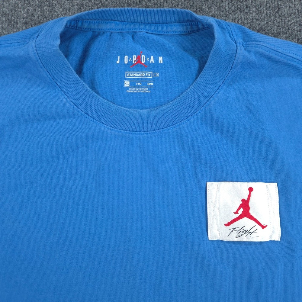 Nike Air Jordan Flight Mens 2XL Blue Shirt CV3357-403 Jumpman